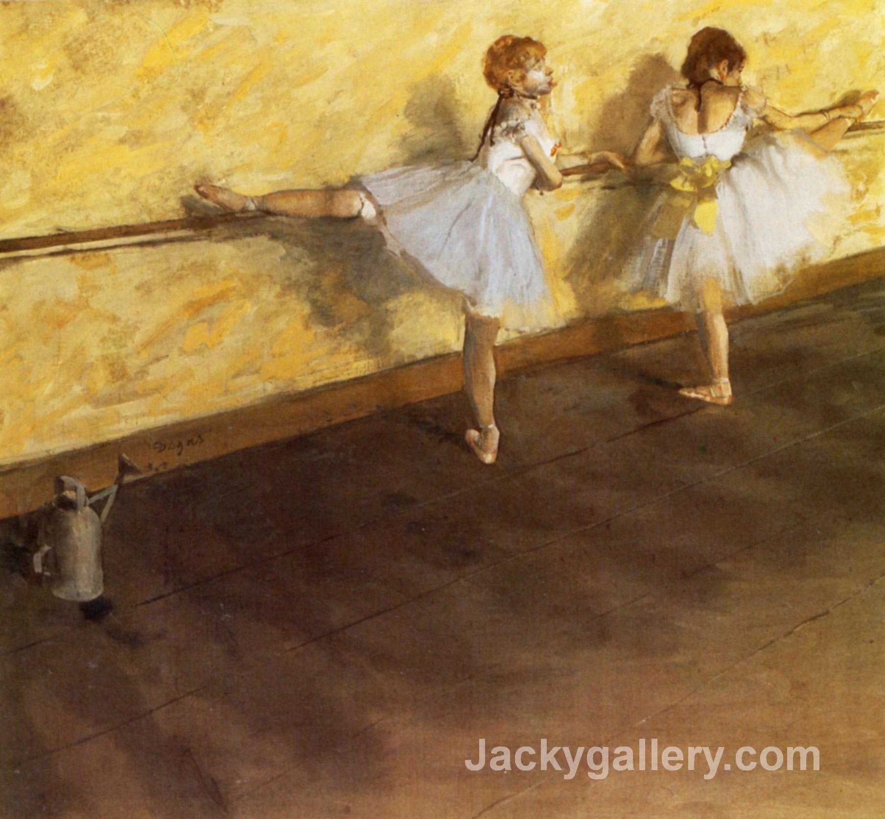 Dancers Practicing at the Barre by Edgar Degas paintings reproduction
